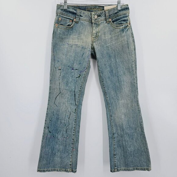 Vintage American Eagle Jeans Artist Stretch Flare 6 Short Low Rise NOS Deadstock - Picture 1 of 15